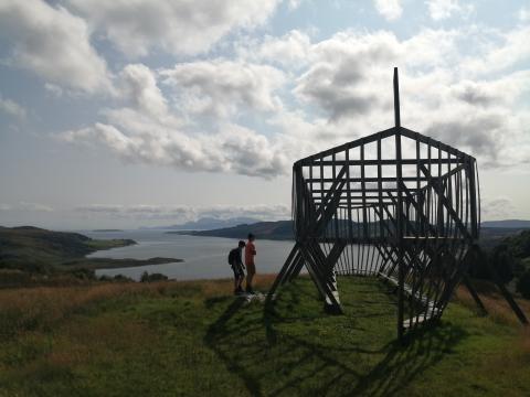 Climate emergency beacon by David Blair in Tighnabruaich, Argyll & Bute, Scotland